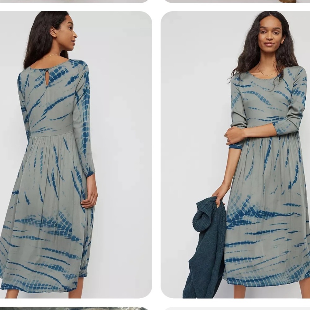 ANTHROPOLOGIE Eliska Tie-Dye Maxi Dress size XS